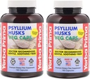 Yerba Prima Psyllium Husks Fiber Veg Caps - 180 (verpakking van 2)