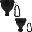 2 stuks Proteïnepoeder Container, Portable Protein Powder Travel Container, Proteïne Poeder Funnel, Waterfles Funnels voor Poedermixen, Pre Workout/Gym Supplement Funnel Keychain (50ml+100ml)