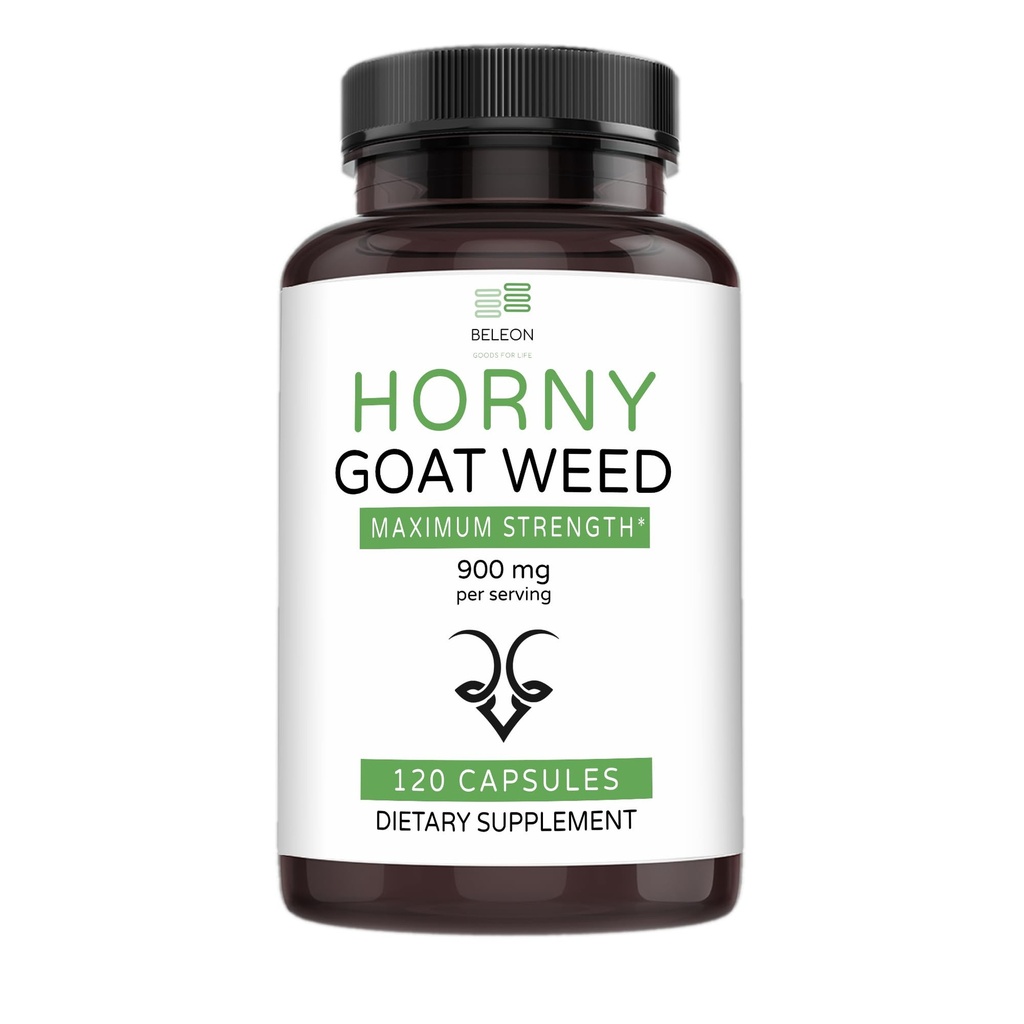 Extrait d'herbe de chèvre en chaleur pour les hommes et les femmes - Pilules à base d'herbes Stamina - 120 capsules