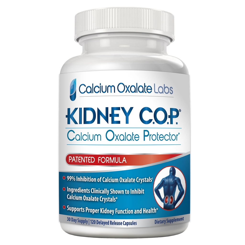 KIDNEY C.O.P. Calcium Oxalaat Beschermer 120 Capsules, Gepatenteerde Nier Ondersteuning voor Calcium Oxalaat Kristallen, Stop Herhaling