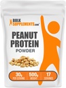 BulkSupplements.com Poudre de protéines d'arachide - Farine de protéines d'arachide, sans gluten, 30g par portion, 500g (1,1 lb) (paquet de 1)