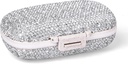 1Pack Travel Pill Organizer, 8 Compartments Portable Pill Case, kleine pil Box voor zaktas Portable Medicine Vitamine Container (Sparkling Silver)