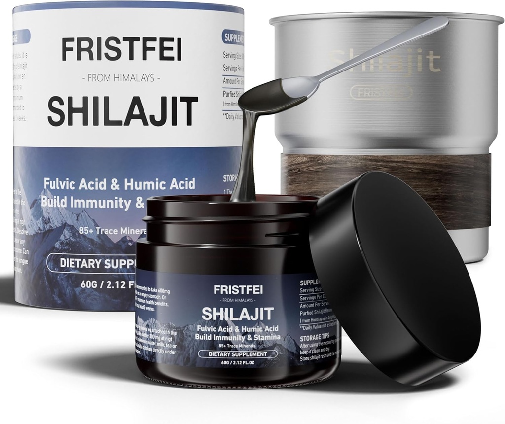100% Pure Shilajit Resin - Organische Himalaya Shilajit voor mannen en vrouwen Rijk aan fulvinezuur & 85+ Trace Minerals 