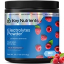 KEY NUTRIËNTEN Multivitamine Elektrolyten Poeder Geen Suiker - Sweet Blue Raspberry Electrolyte Powder - Endurance & Energy Supplement - Hydration Powder - No Calories - 90 Servings - Made in USA