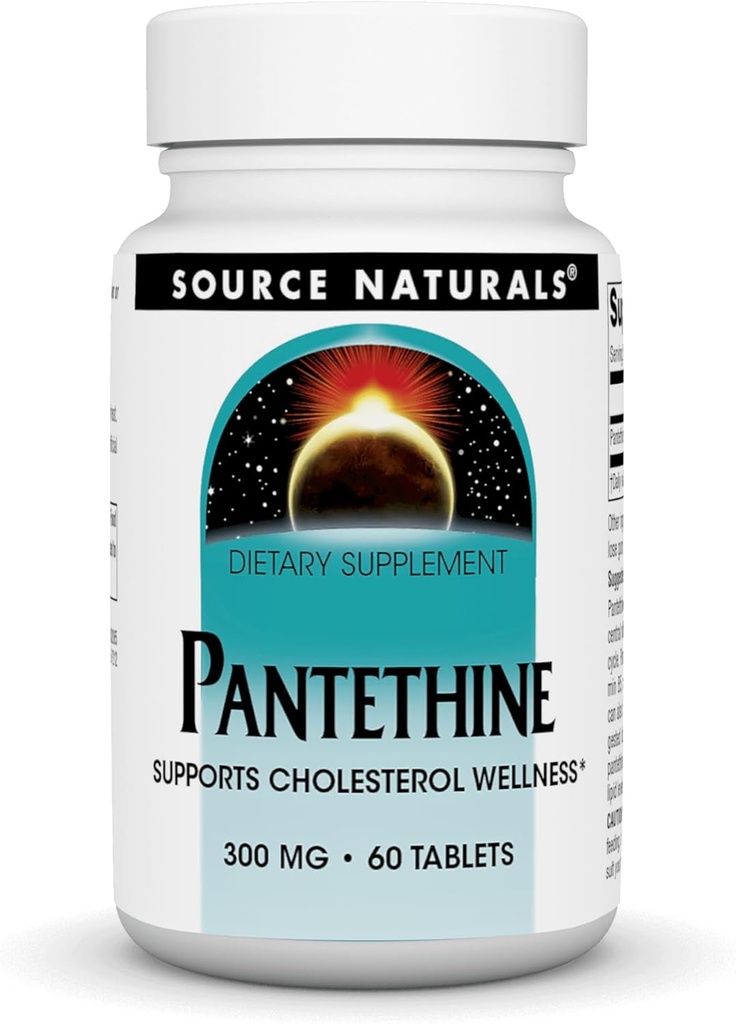 Bron Naturals Pantetine, Ondersteunt Cholesterl Wellness*, 300 mg, 60 tabletten