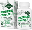 20-in-1 Polyfenolen supplement Meer dan 20 Fruit, Groenten & Polyfenolen, Krachtige Antioxidanten, Quercetin, Resveratrol, Kurkuma, Groene Thee, Polyfenolen voor Leeftijdsverdediging, Energie & Immune, 90 Capsules