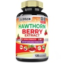 Hawthorn Berry Supplement Extract Capsules - 120 Vegan Capsules gedurende 4 maanden - Gecombineerde bietenwortel, Ashwagandha, Kurkuma Curcumin & Black Pepper