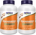 NOW Foods Supplements, Glucomannan (Amorphophallus konjac) 575 mg, Ondersteunt Regularity*, Healthy Weight Management*, 180 Veg Capsules (Pack of 2)