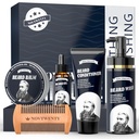 Baardgroei Kit - Mobiuty heren baardverzorging Kit met natuurlijke ingrediënten, Inclusief baardwash, baardolie, baardconditioner, baardbalsem en baard Comb, cadeauset voor vriendje echtgenoot vaders