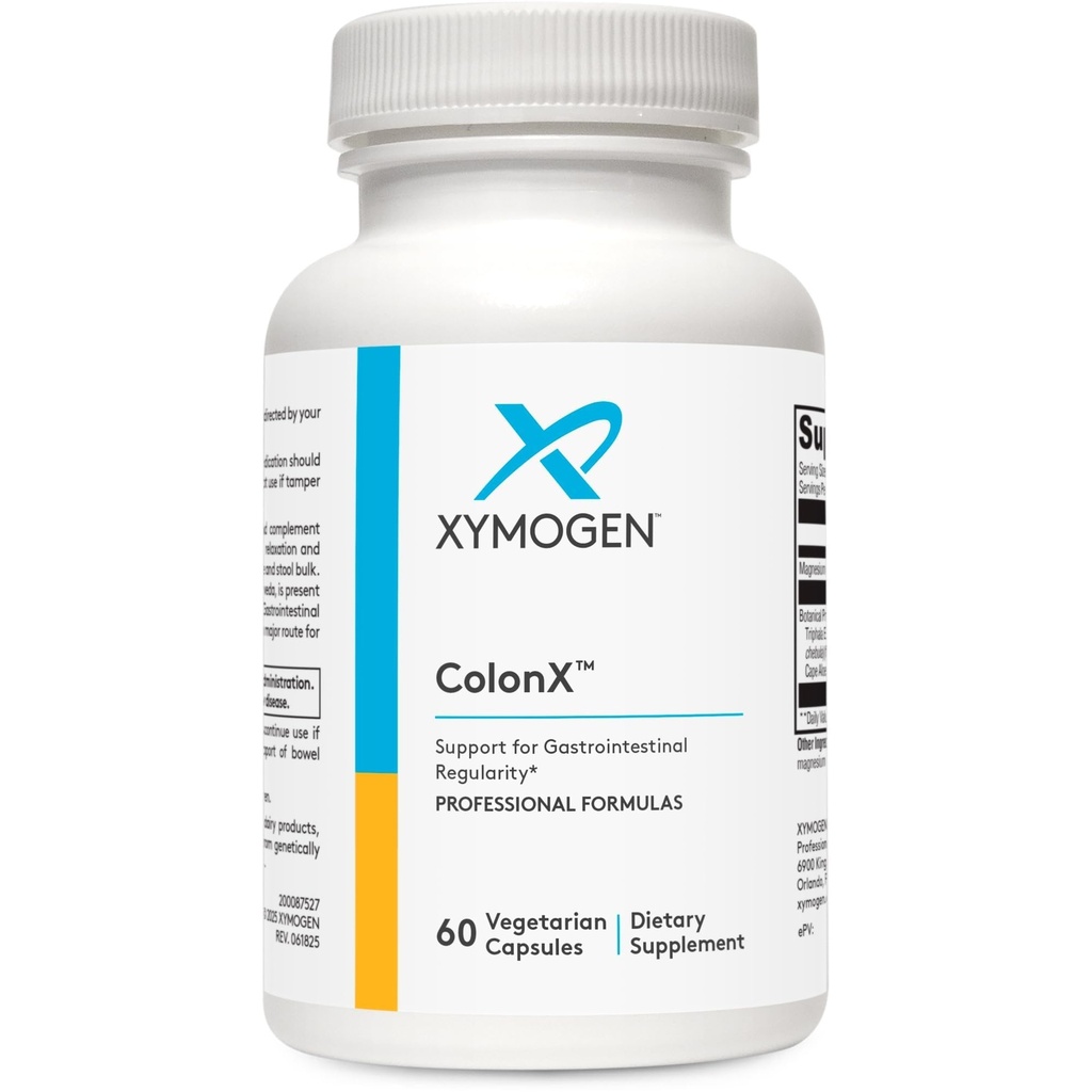 XYMOGEN ColonX - prend en charge la motilité GI, le tabouret en vrac, la digestion, l'assimilation et l'élimination - supplément Triphala avec citrate de magnésium, Cape Aloe (60 capsules)