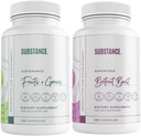 STOF. Bundel: Nature's Sustenance Daily Fruits & Veggies (120 Capsules) + Beetwortel Boost (180 Capsules) - Natural Energy Boost & All Wellness - US Made, Vegan-Friendly