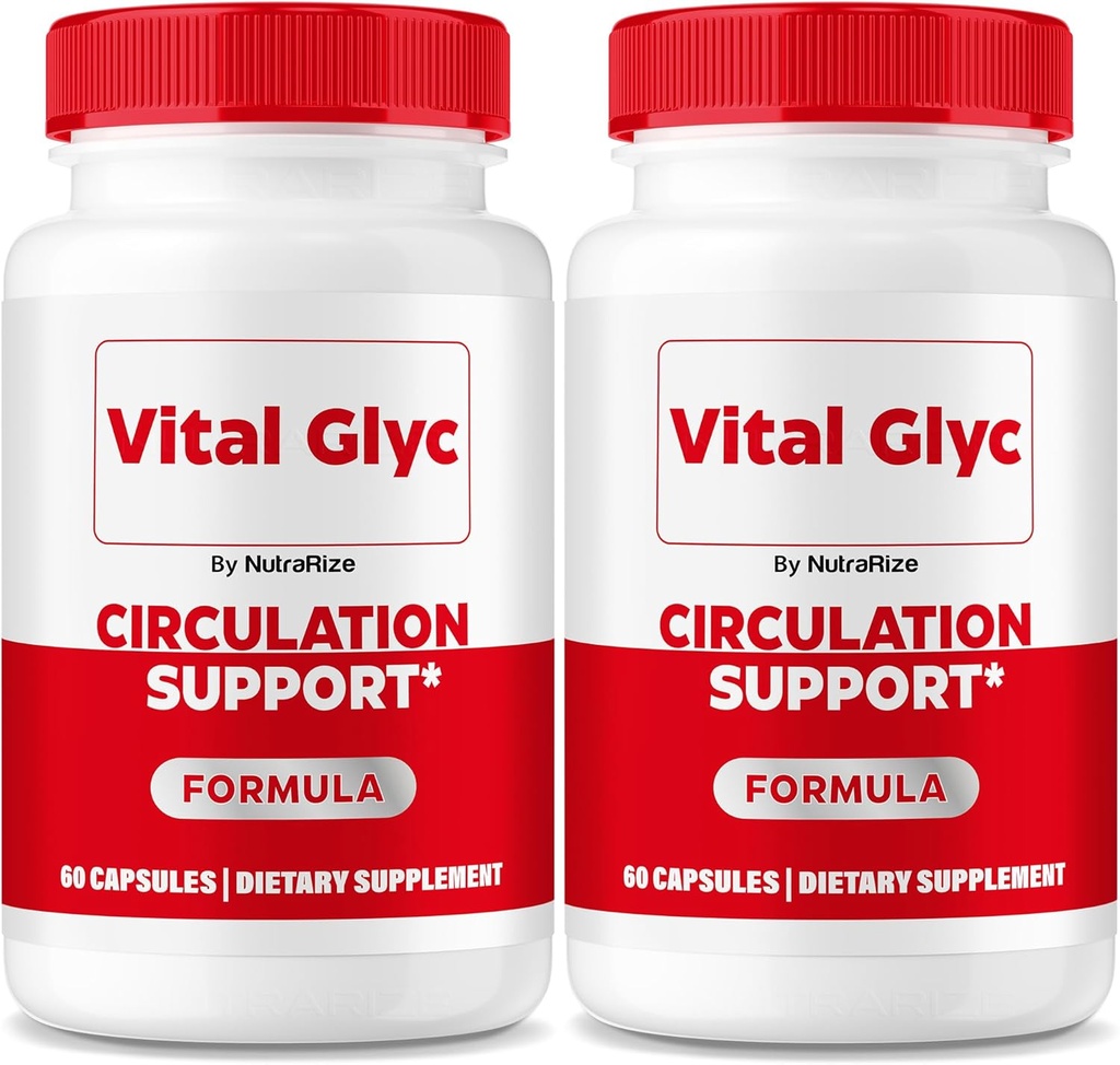 (2 verpakkingen) Vitale Glyc Capsules - Officiële Blood Support Formula, Vital Glyc Blood Vessel Cleaner, Vital Glyc Glyco Optimizer Pillen, Ondersteunt algehele gezondheid en wellness, Vital Glyc Poeder (120 capsules)