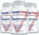 Onderzoek Geverifieerde Anemie Ondersteuning - Replenish Iron, Regulate Hemoglobin, Verbeter energie - ijzer, vitamine C, vitamine A, B12, Folaat, BioPerine - 180 Capsules - Veganistisch