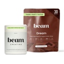 Beam Dream Sleep Powder & Creatine Bundle, derde partij getest natuurlijke slaaphulp & Recovery Supplement met Micronized Creatine Monohydraat, Unflavored Pure Creatine Powder voor spierkracht, energie