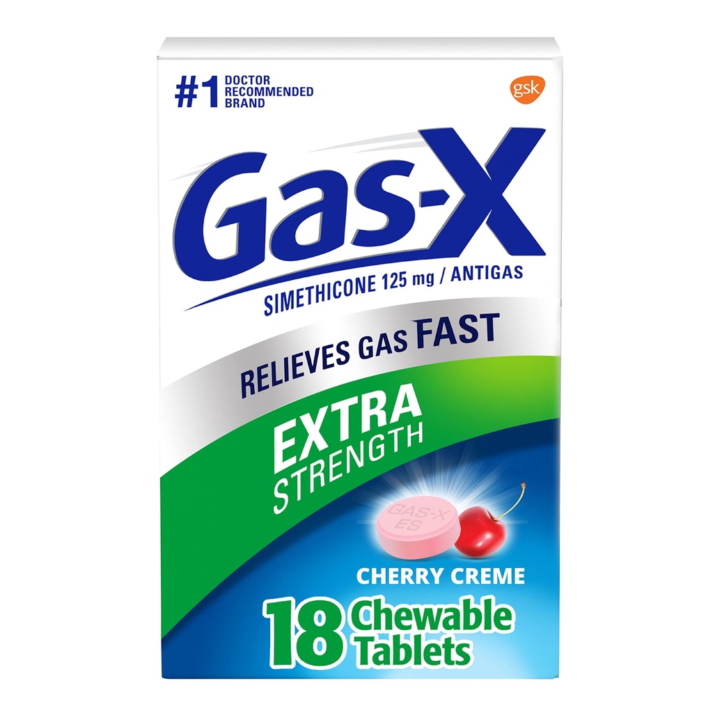 Dulcolax Overnight Relief Laxative Tablets, Bisacodyl 5 mg, 50 Count & Gas-X Extra Strength Chewable Gas Relief Tablets, Simethicone 125 mg, Cherry Flavor - 18 Count Bundle