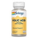 SOLARAY Folic Acid - Vitamine B9 Folic Acid Supplement, Prenatale Vitamine - Blood Cell Development Ondersteuning - Vegan, Lab geverifieerd, 60 dagen garantie - 100 porties, 100 VegCaps