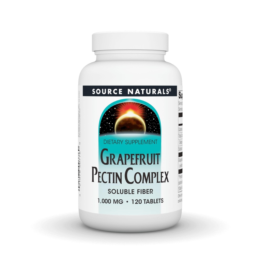 Source Naturelle Pectine de pamplemousse, fibre soluble - 1000 mg Complément alimentaire - 120 comprimés