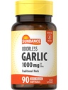 Sundance Odorless Ail Softgels , 1000mg , 90 Comte , Supplément sans OGM et sans gluten