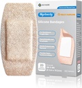 Siliconen lijm Bandages Grote maten voor gevoelige Fragile Huid 2"x4" 20 Tel Flexibele Stof Latex Gratis Hypoallergene Ademende XL Bandages voor Kleefstof Allergie Wonden