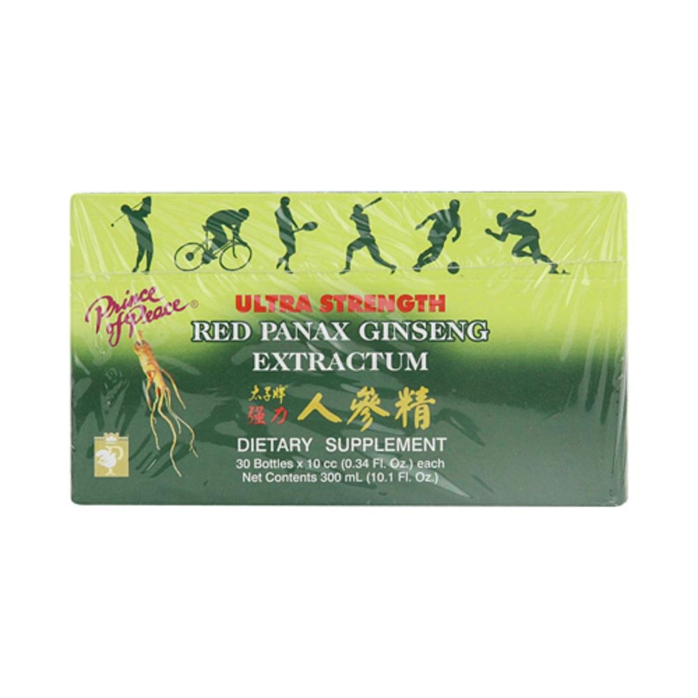 Prince of Peace Ultra Strength Red Panax Ginseng Extractum 10 cc flacons - 30 flacons