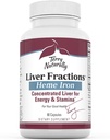 Terry Natuurlijk Lever Fractions - Endurance & Energy Ondersteuning met zacht ijzer - Dieetsupplement Ondersteunt gezonde rode bloedcel vorming - IJzer Supplement voor levergezondheid - 90 capsules