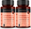 pureclinica Inflammease Ultra Complete (Resveratrol, Ginger, ALA, Spirulina, Curcumin- 5 supplementen in één) 1305mg x 180 tabletten - 2 flessen van 90 tabletten - 6 maanden levering!