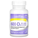21e eeuw Calcium 600 Plus D Plus Minerals Caplets, 120Count (27498)