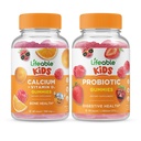 Levensvatbaar Calcium met vitamine D Kids + Probiotic 2 Miljard CFU Kids, Gummies Bundle - Grote Proeverij, Vitamine Supplement, Glutenvrij, GGO-vrij, Kauwgom