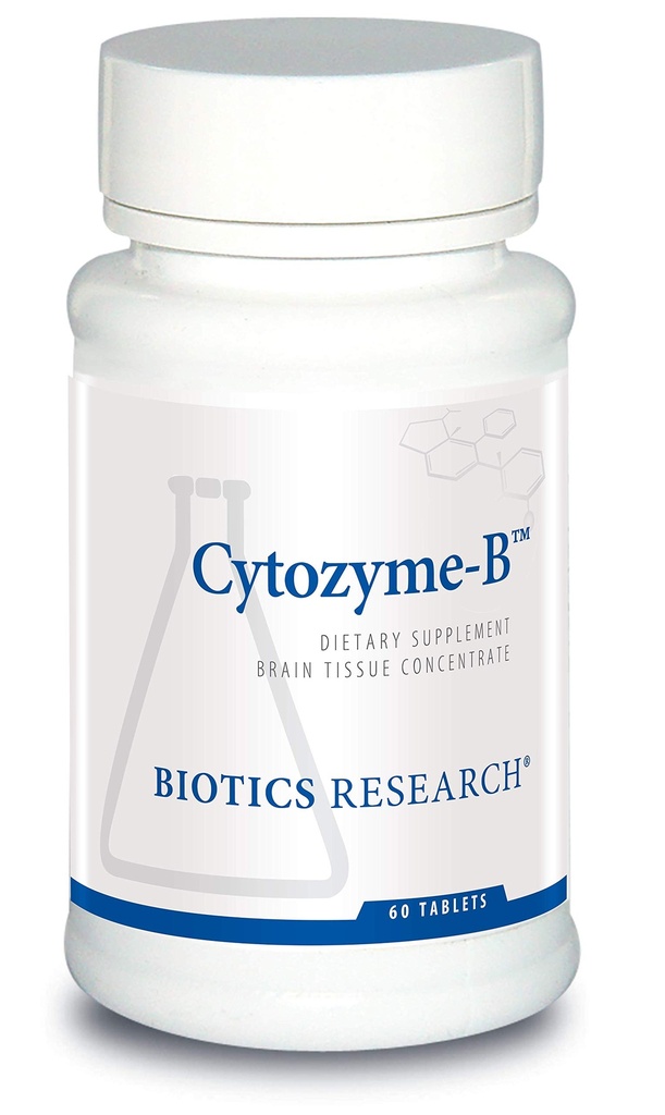 Biotica Onderzoek Cytozyme B ondersteunt Brain Health. Raw Lamb Brain, Verbetert het geheugen, Ondersteunt geestelijke helderheid en Acuity, Krachtige antioxidant activiteit, SOD, Catalase, 60 tabletten