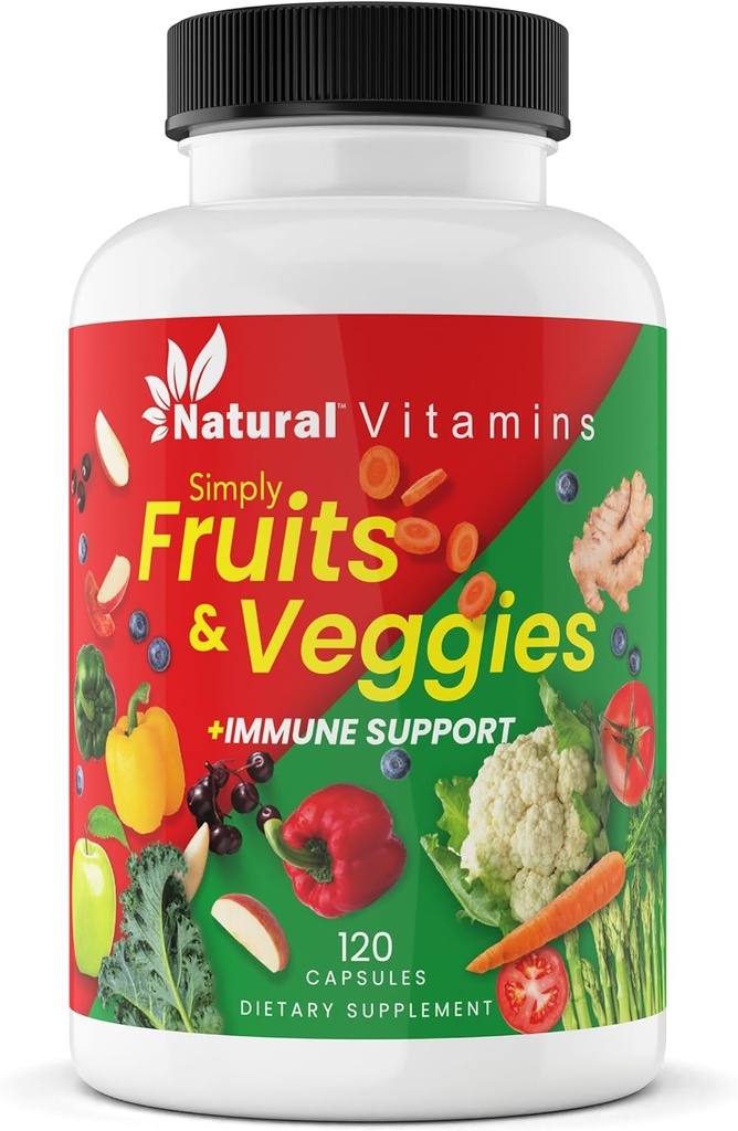 Fruit en groenten Supplement Capsules - High-Potency Daily Wellness Blend - Verpakt met essentiële vitamines, antioxidanten en mineralen - Ondersteunt evenwichtige voeding en optimale gezondheid (rood & groen)