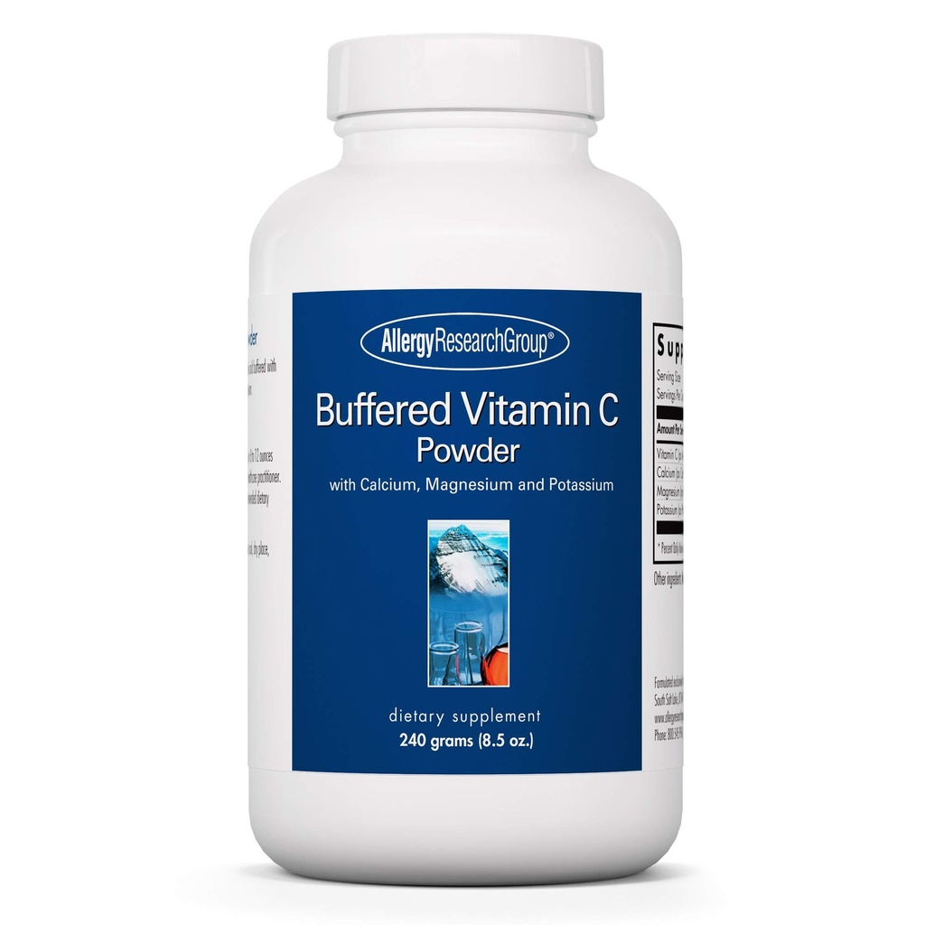 Allergie Onderzoeksgroep - Gebufferde vitamine C Poeder - Antioxidant, Immune, Calcium/Mag/K - 240 g (8,5 oz)