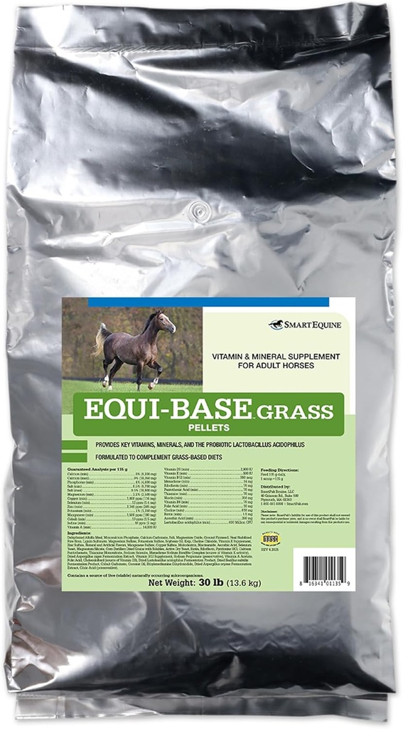 SmartEquine EquiBase Gras Pellets Paard Vitaminen & Minerals Supplement, Voederbalanceerder 