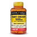 MASON NATURAL Tart Cherry 500 mg 10:1 Extrait Véggie Caps - Soutient les niveaux d'acides uriques sains et la santé articulaire*, 90 capsules