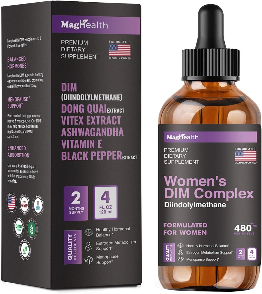 DIM-supplement met Ashwagandha, Dong Quai, Vitex Extracts, 200mg diindolylmethaan - Hormone Balance, Menopauze Supplementen - PMS & Antioxidant Support - Vrouwen en Mannen 60 dagen aanbod