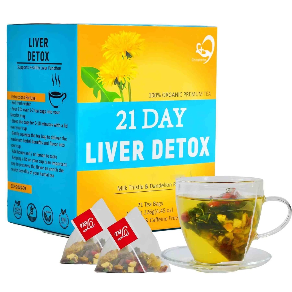 Aromlife 21 dagen Melk distel Lever Detox Thee, voor lever reiniging en ondersteuning Zorg, Melk distel Thee met hoge inhoud Melk distel Lever Detox van de melk distel Zaad en likeur Root