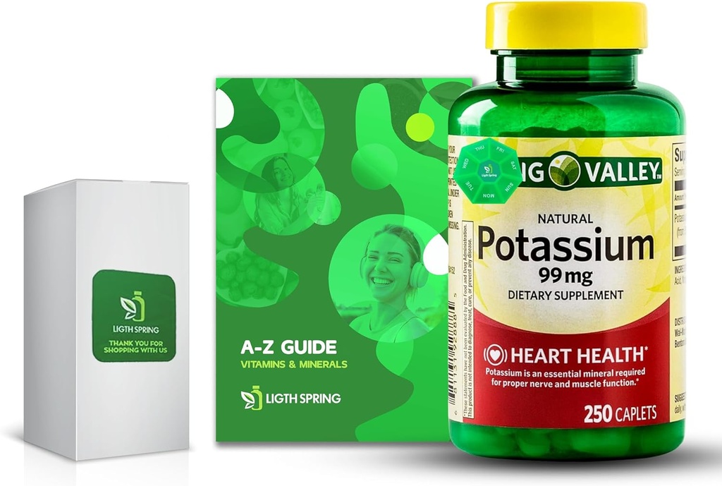 Kalium 99 mg, 250 Capletten Bundel met exclusieve vitamines en mineralen A tot Z - Beter licht&Spring Guide