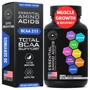 Essentiële Aminozuren Supplement voor vrouwen en mannen - Vegan BCAA Aminozuur Complex voor spiergroei met alle 9 BCAA's essentiële Aminos - Advanced workout Power & Recovery Formula - 120 EAA BCAA Pillen