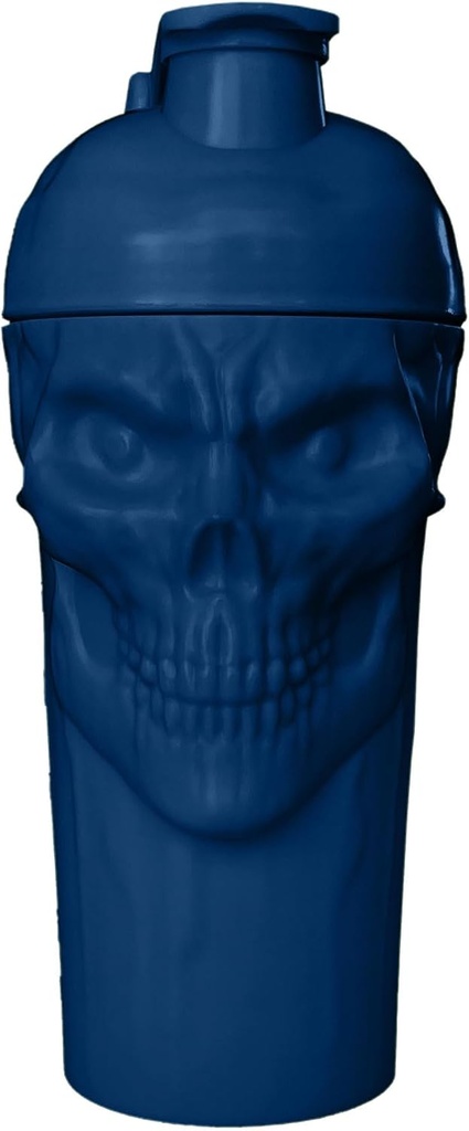 JNX SPORTS The Curse! Skull Shaker Bottle, 24-Ounce, Navy Limited Edition, Supplement Mixer met Classic Loop Top