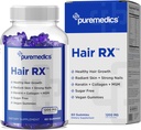HairRX Biotin 6000mcg Vegan Gummy's voor mooi haar en nagels - Collageen, Panthonthenic Acid, Iodine, Bamboe, Kokosolie, Zink, MSM voor vrouwen en mannen (1 maand aanbod)