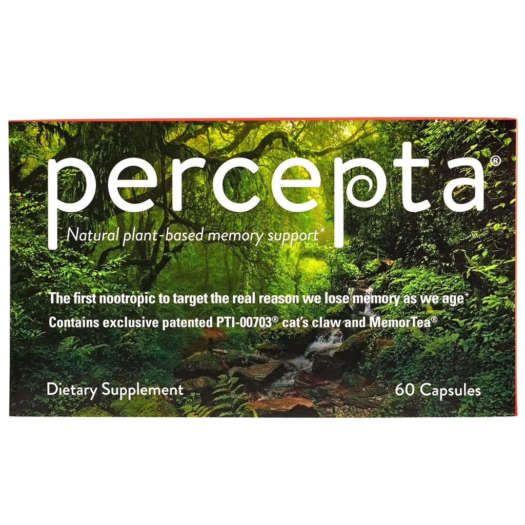 Percepta Plant-Based Geheugen Ondersteuning - Natural Nootrope Brain Booster - Geheugen, Focus, Concentratie - 30 dagen levering