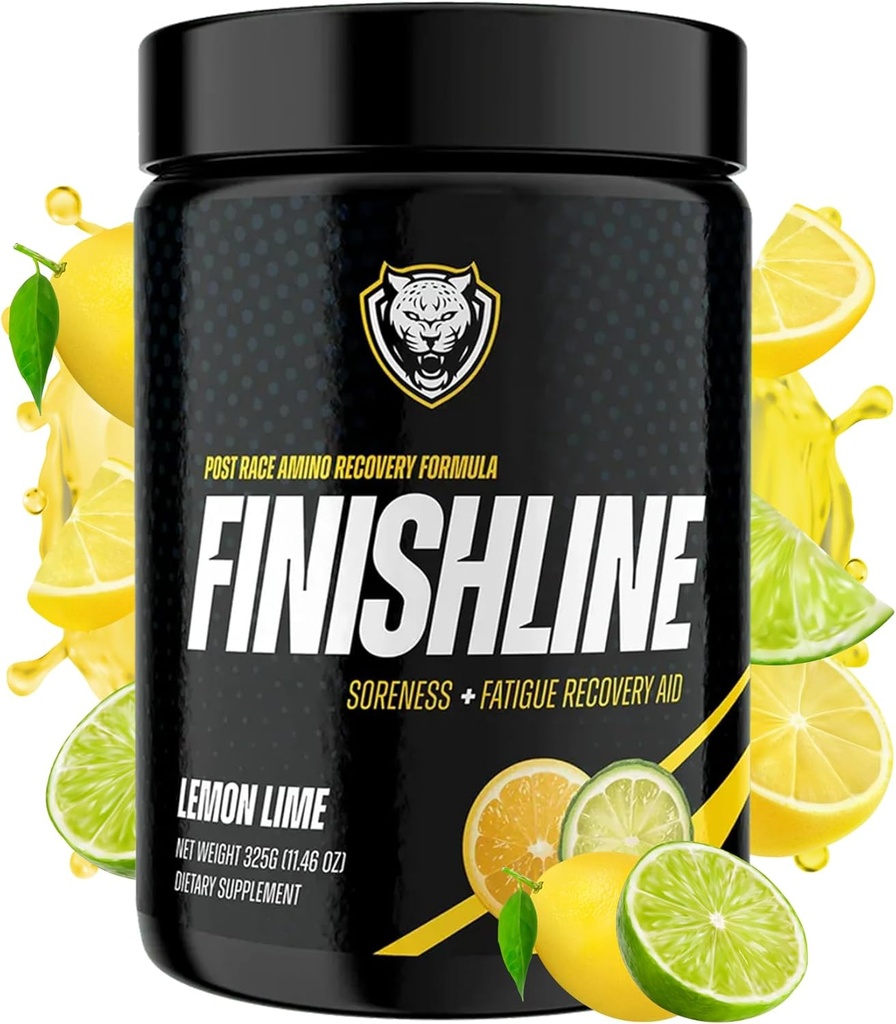 6AM Run Finishline - Amino Energy Powder - Post Run Recovery Drink - Branch Chain Amino Acids Powder - Heal and Recovery Powder - Keto Post Workout Powder - Lemon Lime BCAA Powder - 50 Scops