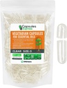 XPRS Nutra Maat 0 Lege Vegan Capsules - 100 Graaf Clear Veggie Capsules voor essentiële olie - Lege plantaardige caps - Do-It-Yourself Pillen vullen werkt met de meeste oliën