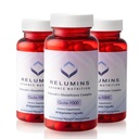 Relumines Advance Nutrition Gluta 1000 - Verminderd L-glutathion, Alpha Lipoïnezuur en Rose HIPS - Antioxidant Ondersteuning voor huid en algehele wellness - 60 Veg Capsules x 3 Flessen (90 dagen)