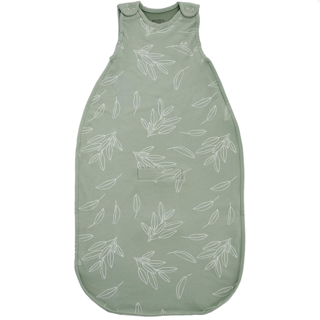 Woolino Toddler Sac de couchage, 4 saisons Merino Laine et coton biologique Sac de couchage bébé ou sac, 2-4 ans, Sage