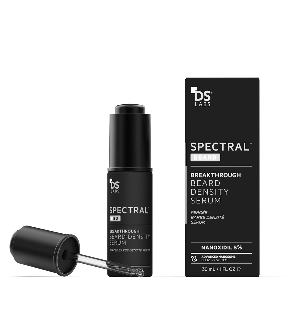 DS Labs Spectral.BRD Baard Conditioning Serum, 30ml - Ondersteunt Thicker, Fuller, Looking Facial Hair, Met Nanoxidil, Biotin, Niacinamide, Castor Oil & Hyaluronic Acid, Non-Greasy, Paraben Free