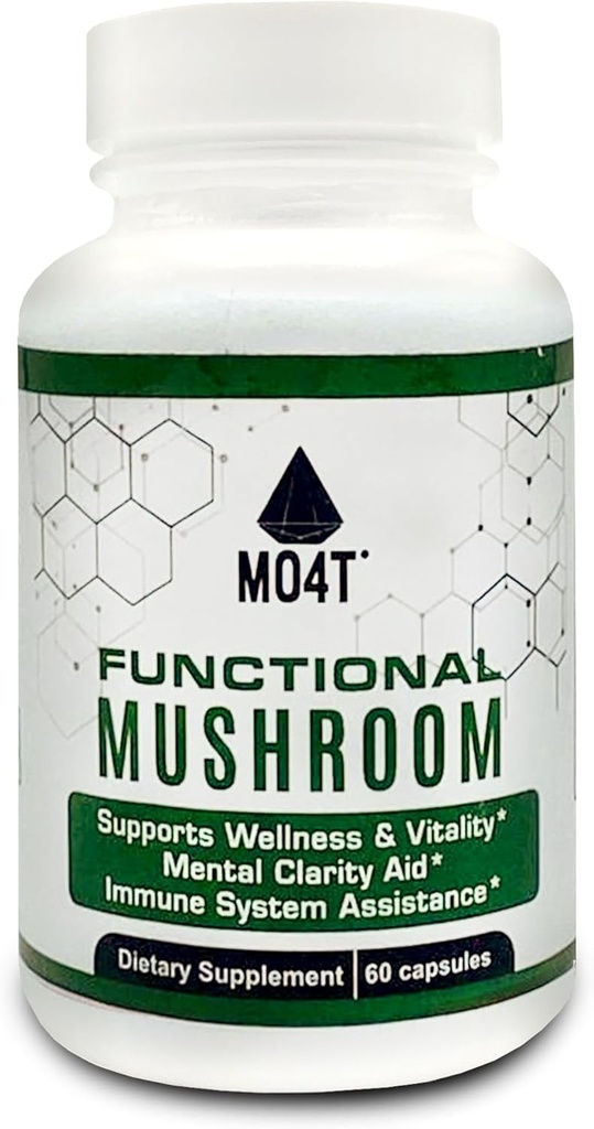 Functionele paddo Shiitake, Lions Mane, Maitake, Chaga- Vitality, Clarity & Immune Assistance - 60 capsules