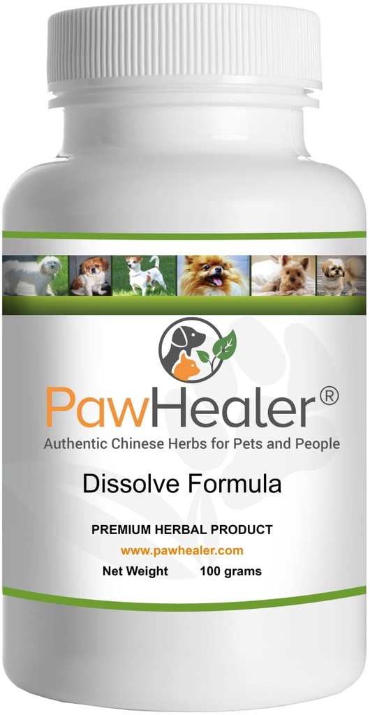 PawHealer® Dissolve formule à base de plantes - 100 Grams en poudre - Remède pour les lumps et bumps gras chez les chiens et les animaux ...