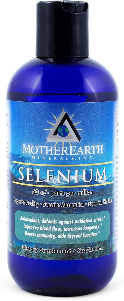 Moeder Aarde Mineralen - Selenium - Bevordert normale lichaamsgroei, Ondersteunt vruchtbaarheid, stimuleert weefsel elasticiteit, Krachtige Antioxidant - 8 Ounce 96 Servers
