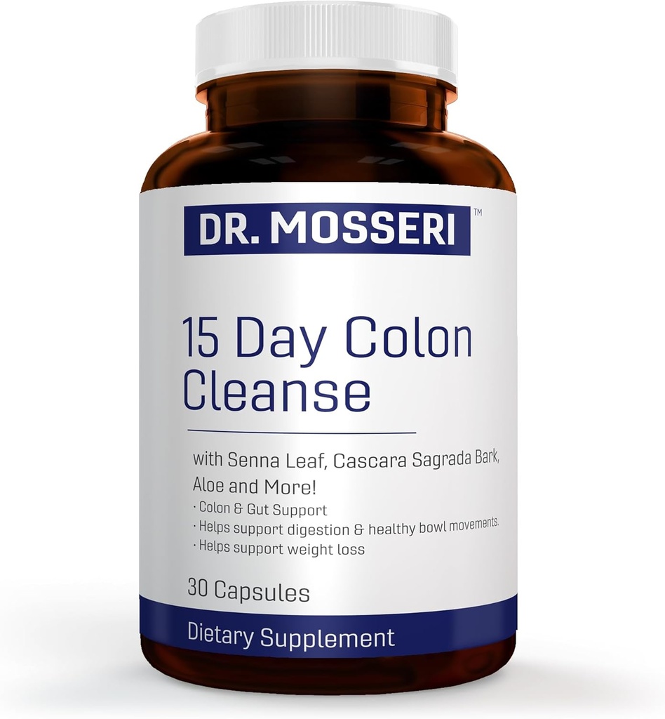 15-dagen Colon Cleanse & Detox voor gewichtsverlies, Gut Health, Digestion & Bowel Support Relieves Constipatie, Bloating & Ondersteunt Metabolisme met Senna Leaf, Aloë & Psyllium Husk.
