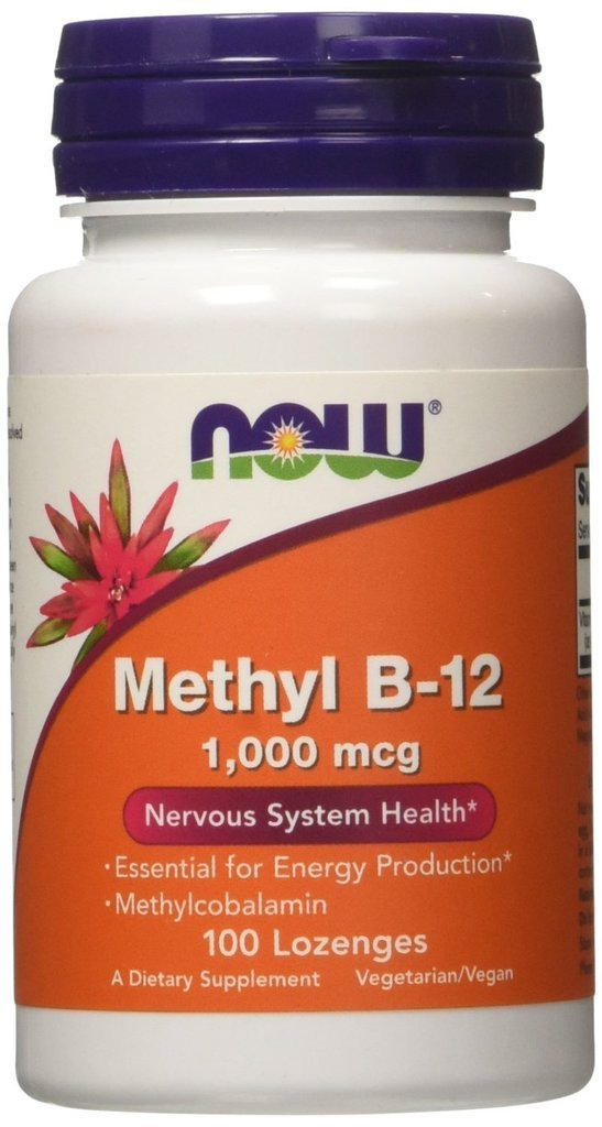 Methyl B-12, 1000mcg, 100 LOZ door nu Foods (pakket van 2)